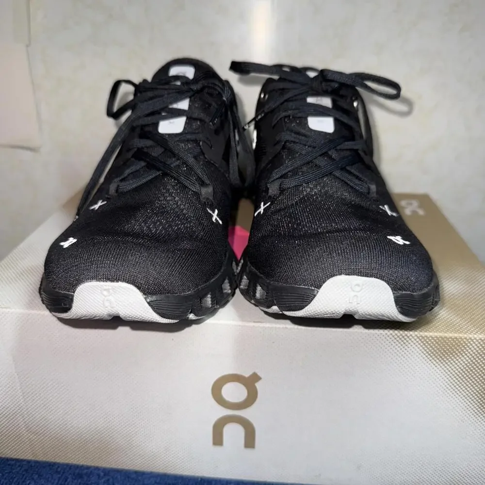 On Men's Cloud X 3 Sneakers, All Black - Size 7 Medium US Work Active Gorpcore